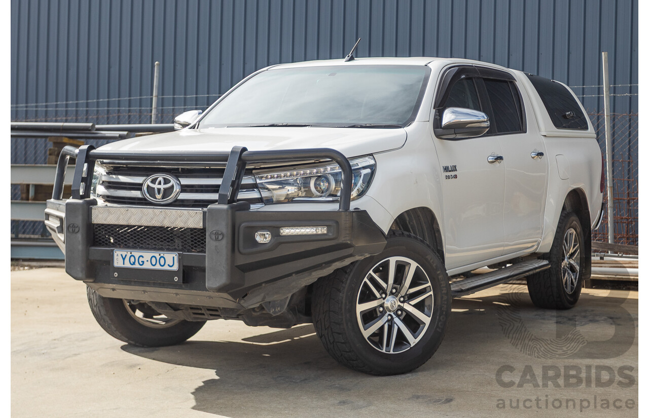12/2017 Toyota Hilux SR5 (4x4) GUN126R Dual Cab Utility White Pearl Turbo Diesel 2.8L