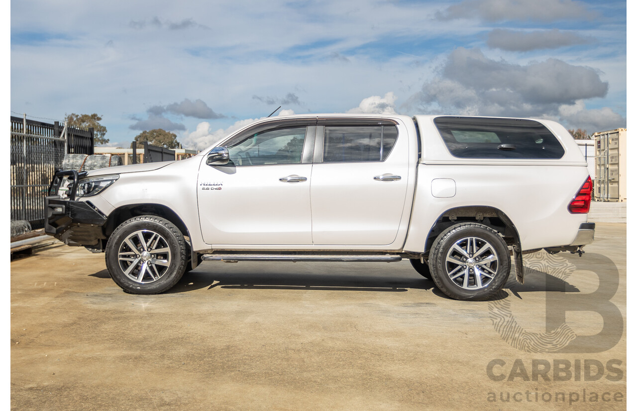 12/2017 Toyota Hilux SR5 (4x4) GUN126R Dual Cab Utility White Pearl Turbo Diesel 2.8L