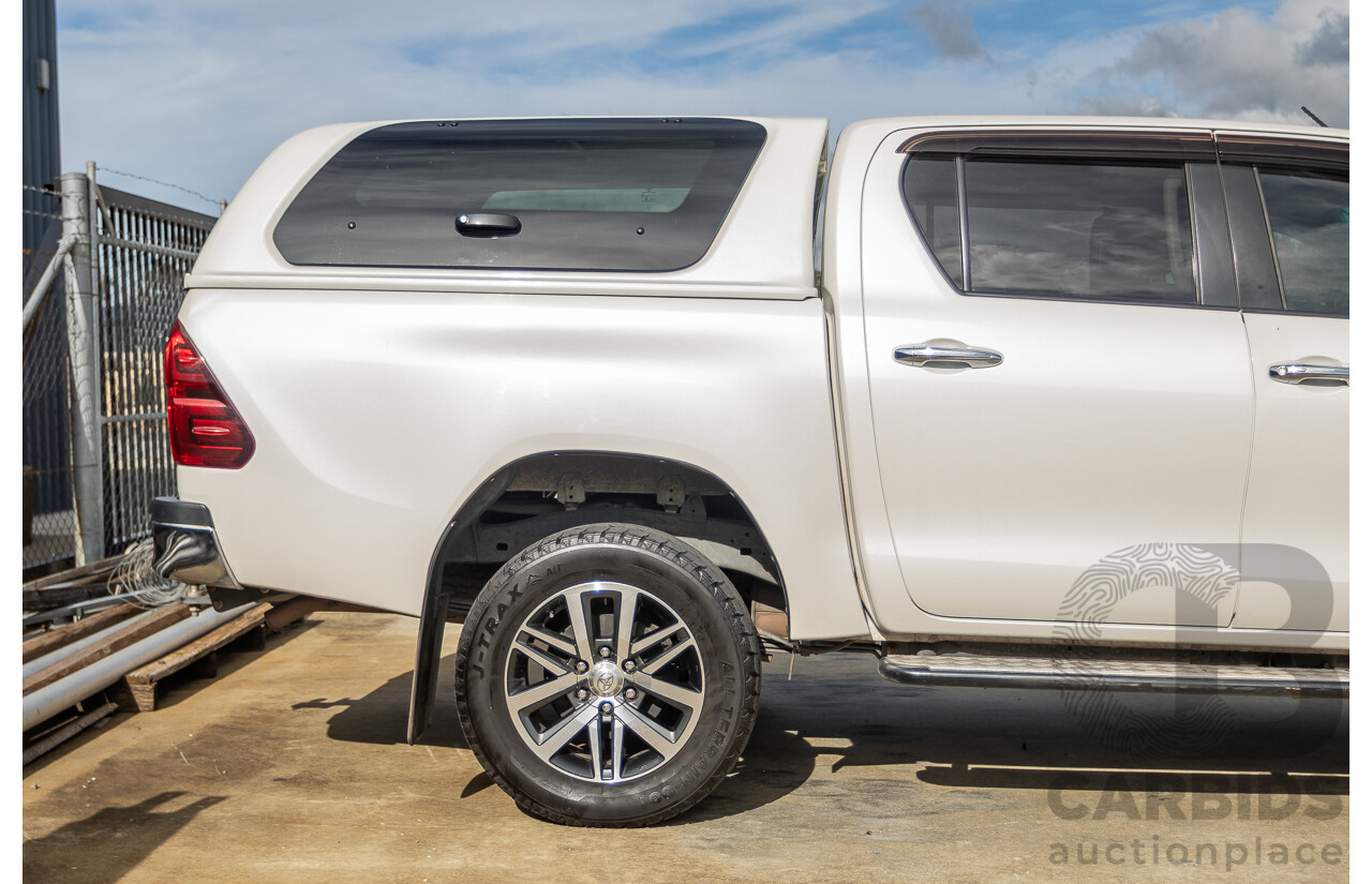 12/2017 Toyota Hilux SR5 (4x4) GUN126R Dual Cab Utility White Pearl Turbo Diesel 2.8L