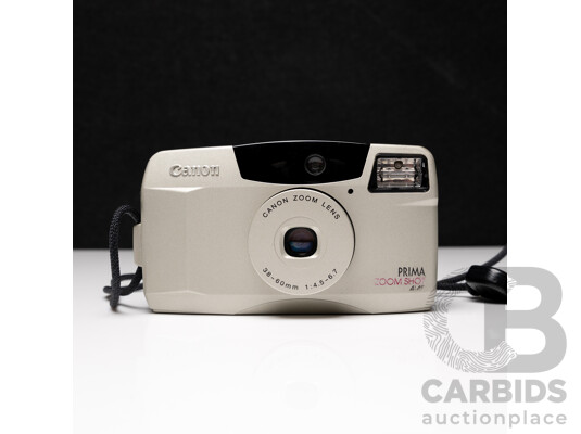 Canon Prima Zoom Shot 35mm Compact Film Camera with Canon Pouch