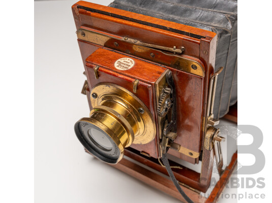 Thornton-Pickard Half Plate Field Camera with Beck Symmetrical Brass Lens