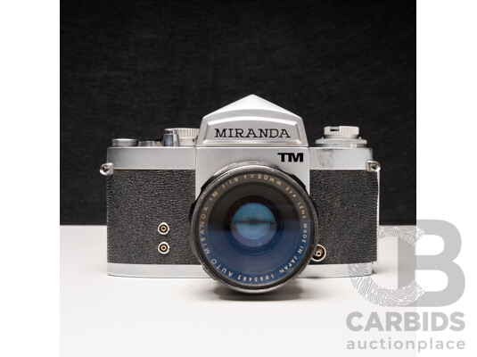 Miranda TM 35mm SLR Camera with Miranda 50mm F/1.8 Lens and Leather Case