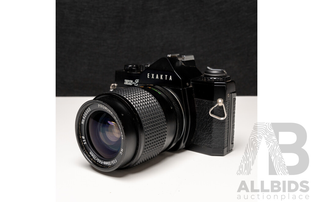 Exakta HS-2 35mm SLR Camera with Promura C.P. Hi-Lux MC 35–70mm F/3.5–4.5 Lens
