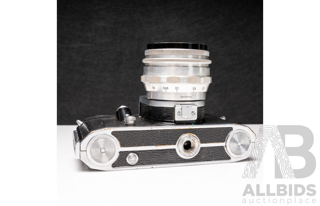 Zeiss Ikon Contax D 35mm SLR Camera with Carl Zeiss Jena Biotar 58mm F/2 Lens and Leather Case