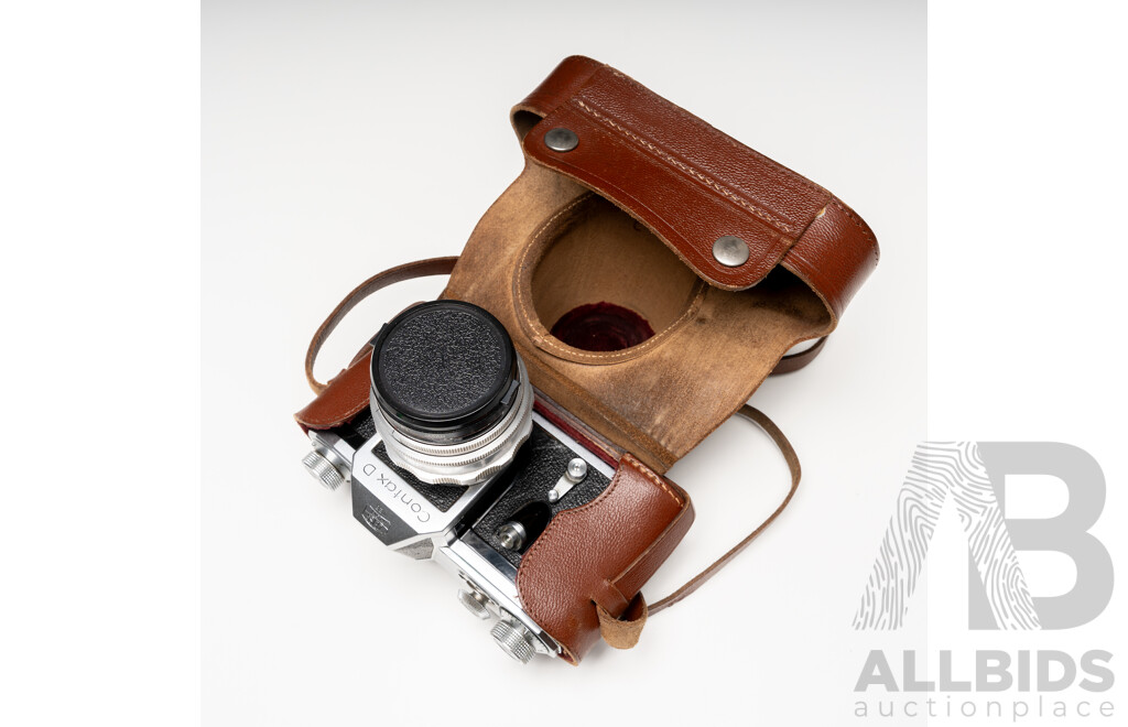 Zeiss Ikon Contax D 35mm SLR Camera with Carl Zeiss Jena Biotar 58mm F/2 Lens and Leather Case