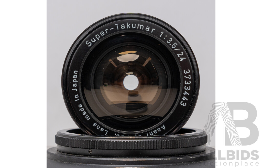 Super Takumar 24mm F/3.5 M42 Lens with Metal Hood and Caps