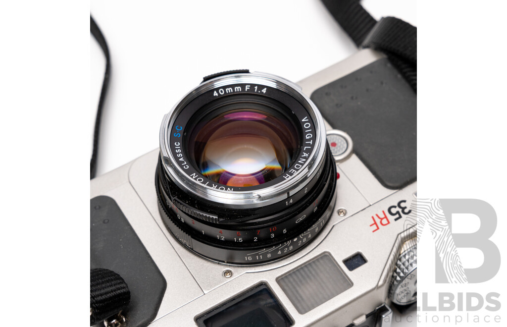 Rollei 35RF 35mm Rangefinder Camera with Voigtländer Nokton Classic S.C. 40mm F/1.4 Lens