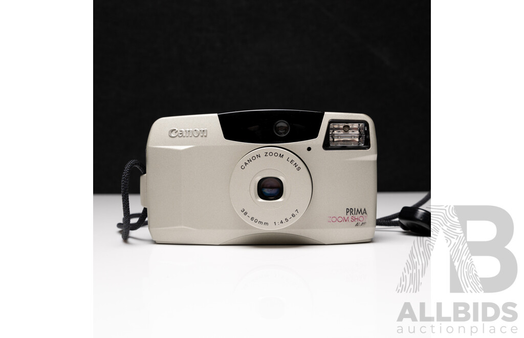 Canon Prima Zoom Shot 35mm Compact Film Camera with Canon Pouch