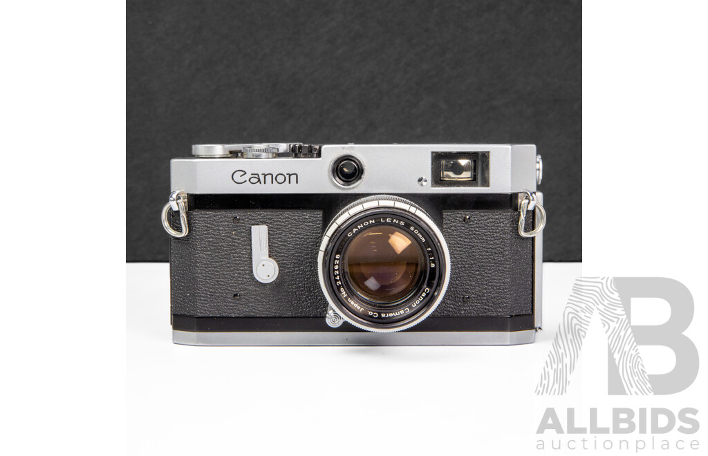Canon P 35mm Rangefinder Camera with Canon 50mm F/1.8 Lens and Leather Case
