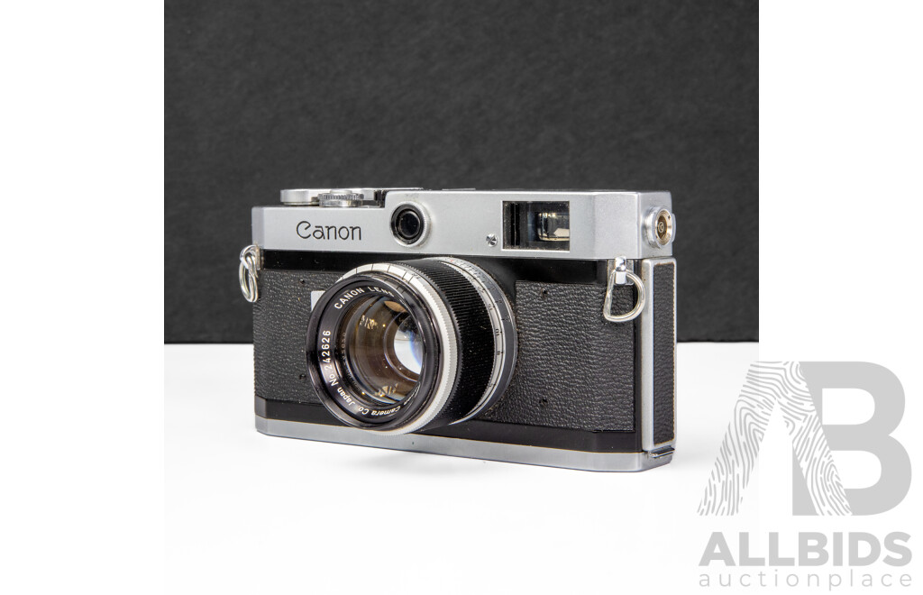 Canon P 35mm Rangefinder Camera with Canon 50mm F/1.8 Lens and Leather Case