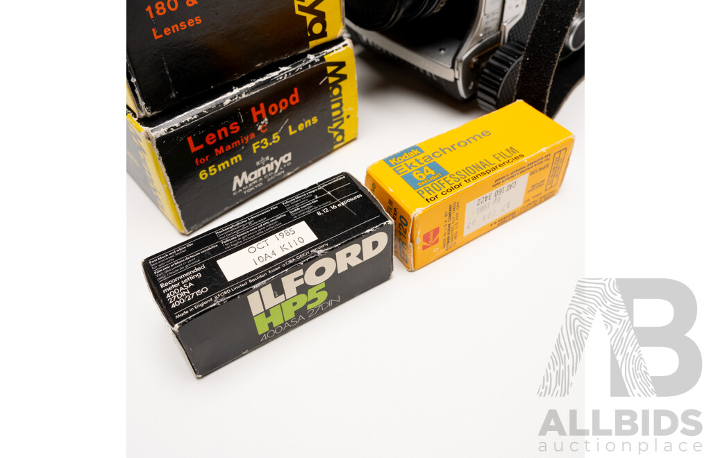 Mamiya C220 Professional TLR Camera Kit with Five Lenses, Hoods, Film and Hard Case