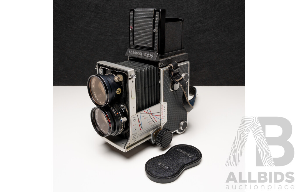 Mamiya C220 Professional TLR Camera Kit with Five Lenses, Hoods, Film and Hard Case