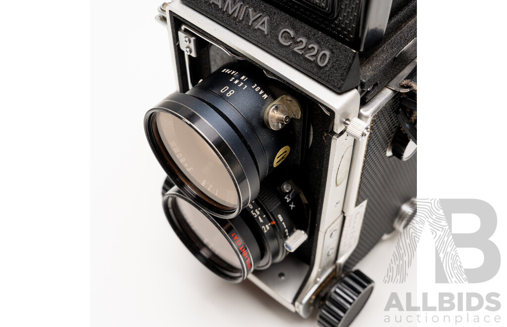 Mamiya C220 Professional TLR Camera Kit with Five Lenses, Hoods, Film and Hard Case