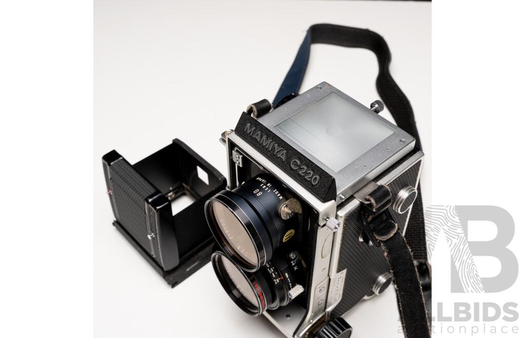 Mamiya C220 Professional TLR Camera Kit with Five Lenses, Hoods, Film and Hard Case