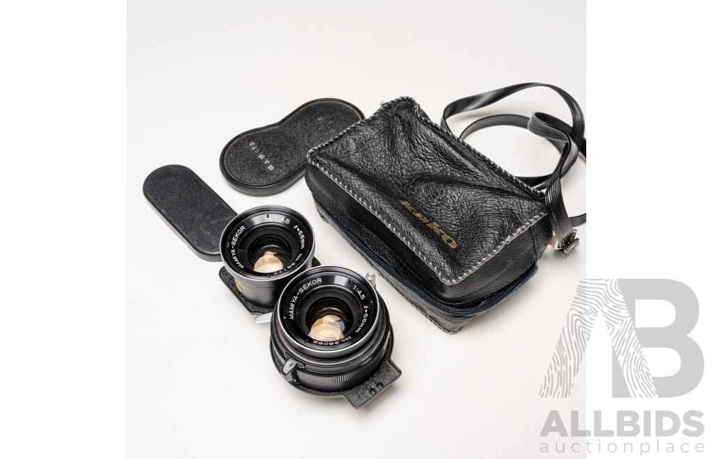 Mamiya C220 Professional TLR Camera Kit with Five Lenses, Hoods, Film and Hard Case