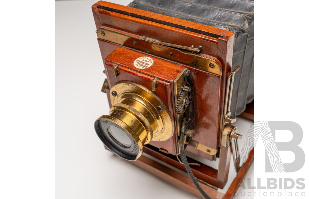 Thornton-Pickard Half Plate Field Camera with Beck Symmetrical Brass Lens