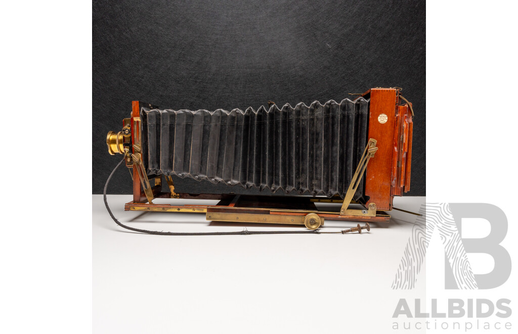 Thornton-Pickard Half Plate Field Camera with Beck Symmetrical Brass Lens