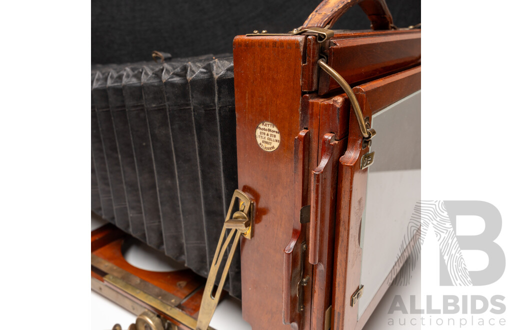 Thornton-Pickard Half Plate Field Camera with Beck Symmetrical Brass Lens