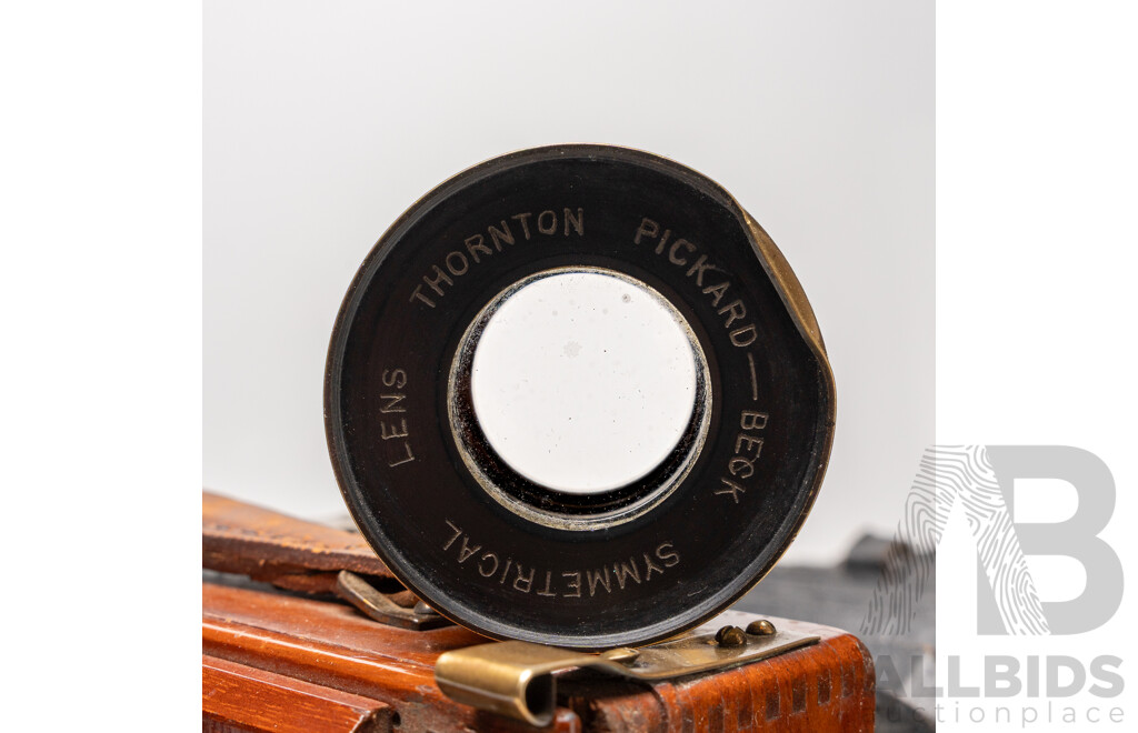 Thornton-Pickard Half Plate Field Camera with Beck Symmetrical Brass Lens