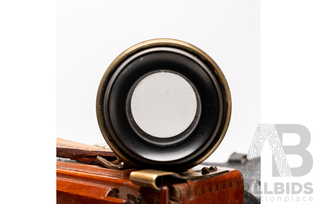 Thornton-Pickard Half Plate Field Camera with Beck Symmetrical Brass Lens