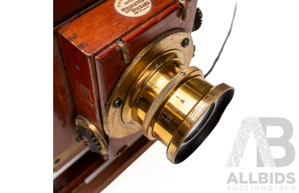 Thornton-Pickard Half Plate Field Camera with Beck Symmetrical Brass Lens
