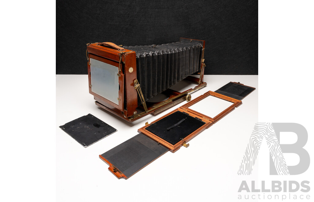 Thornton-Pickard Half Plate Field Camera with Beck Symmetrical Brass Lens