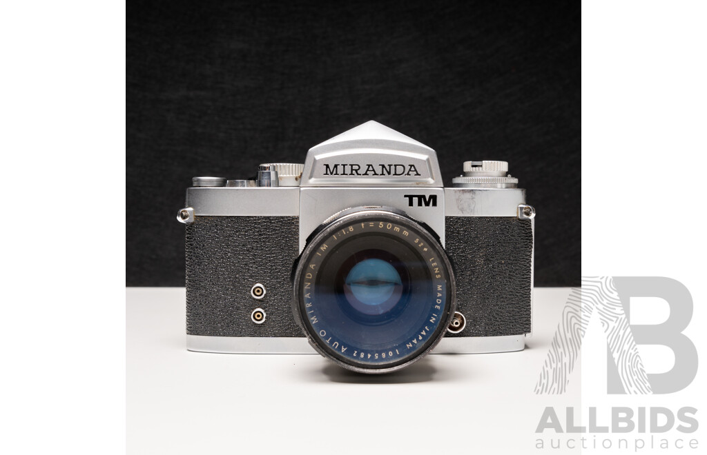 Miranda TM 35mm SLR Camera with Miranda 50mm F/1.8 Lens and Leather Case
