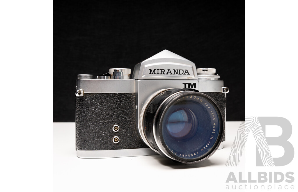 Miranda TM 35mm SLR Camera with Miranda 50mm F/1.8 Lens and Leather Case