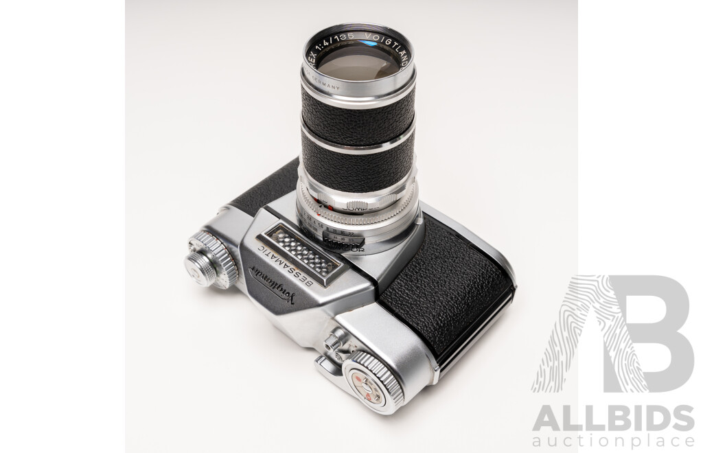Voigtländer Bessamatic 35mm SLR Camera with Super-Dynarex 135mm F/4 Lens
