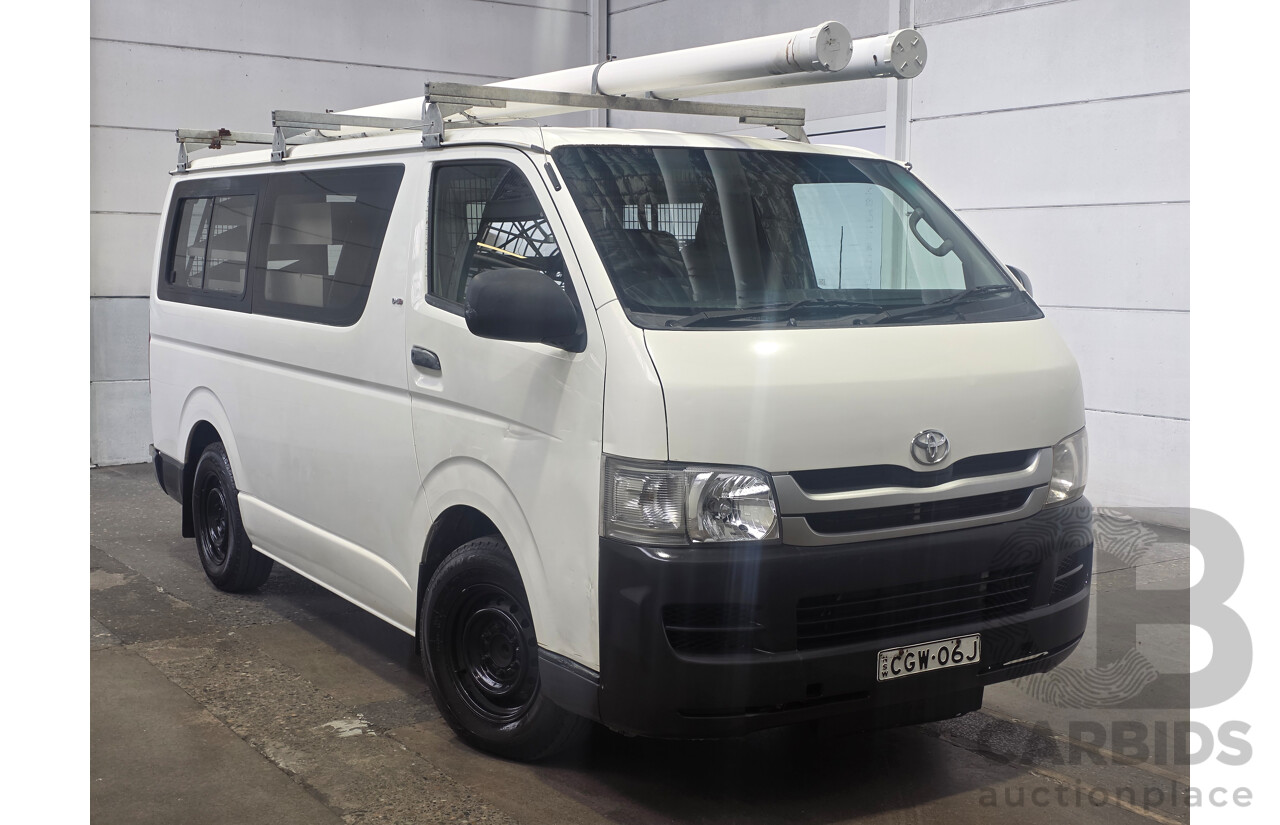 6/2008 Toyota Hiace LWB KDH201R MY07 Upgrade 4d Van White Turbo Diesel 3.0L