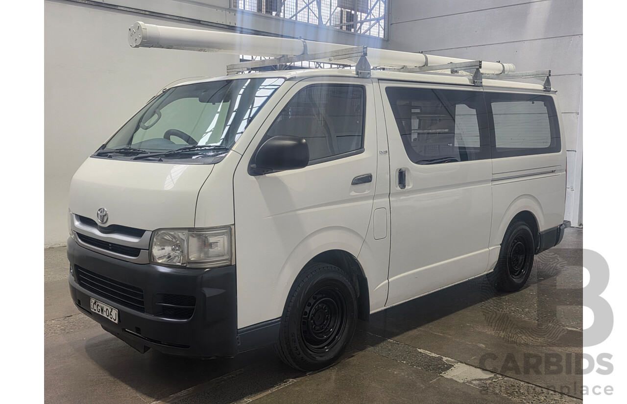 6/2008 Toyota Hiace LWB KDH201R MY07 Upgrade 4d Van White Turbo Diesel 3.0L