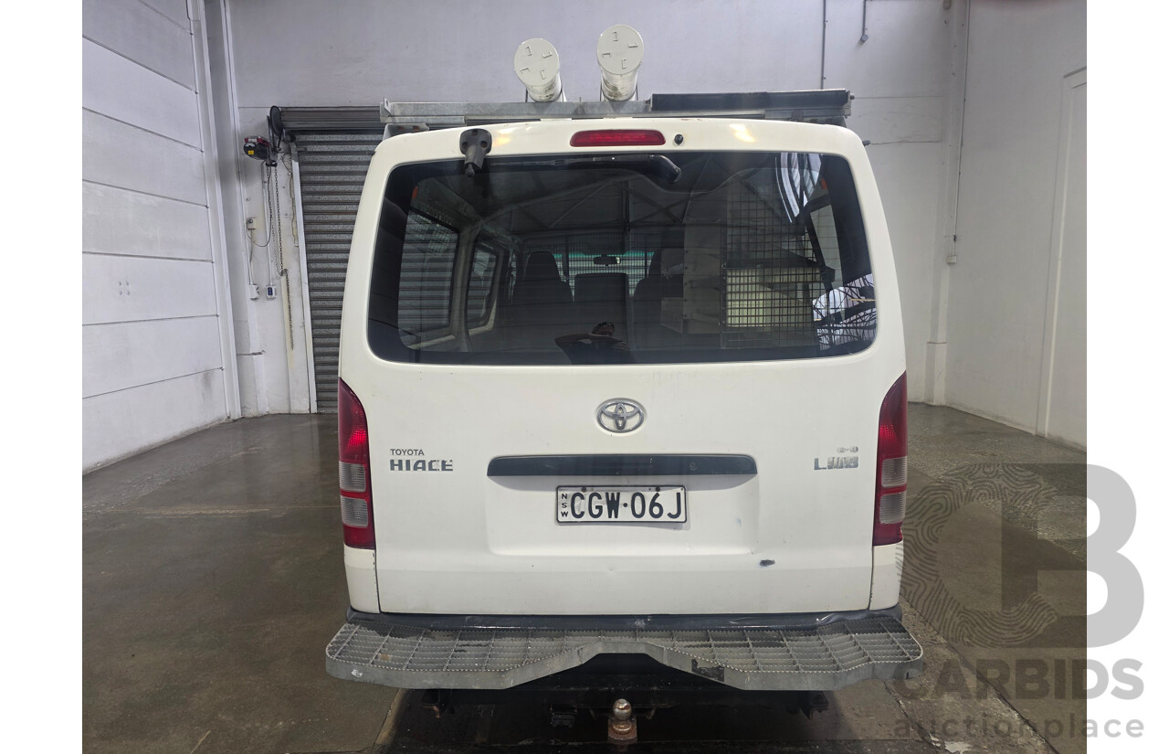 6/2008 Toyota Hiace LWB KDH201R MY07 Upgrade 4d Van White Turbo Diesel 3.0L