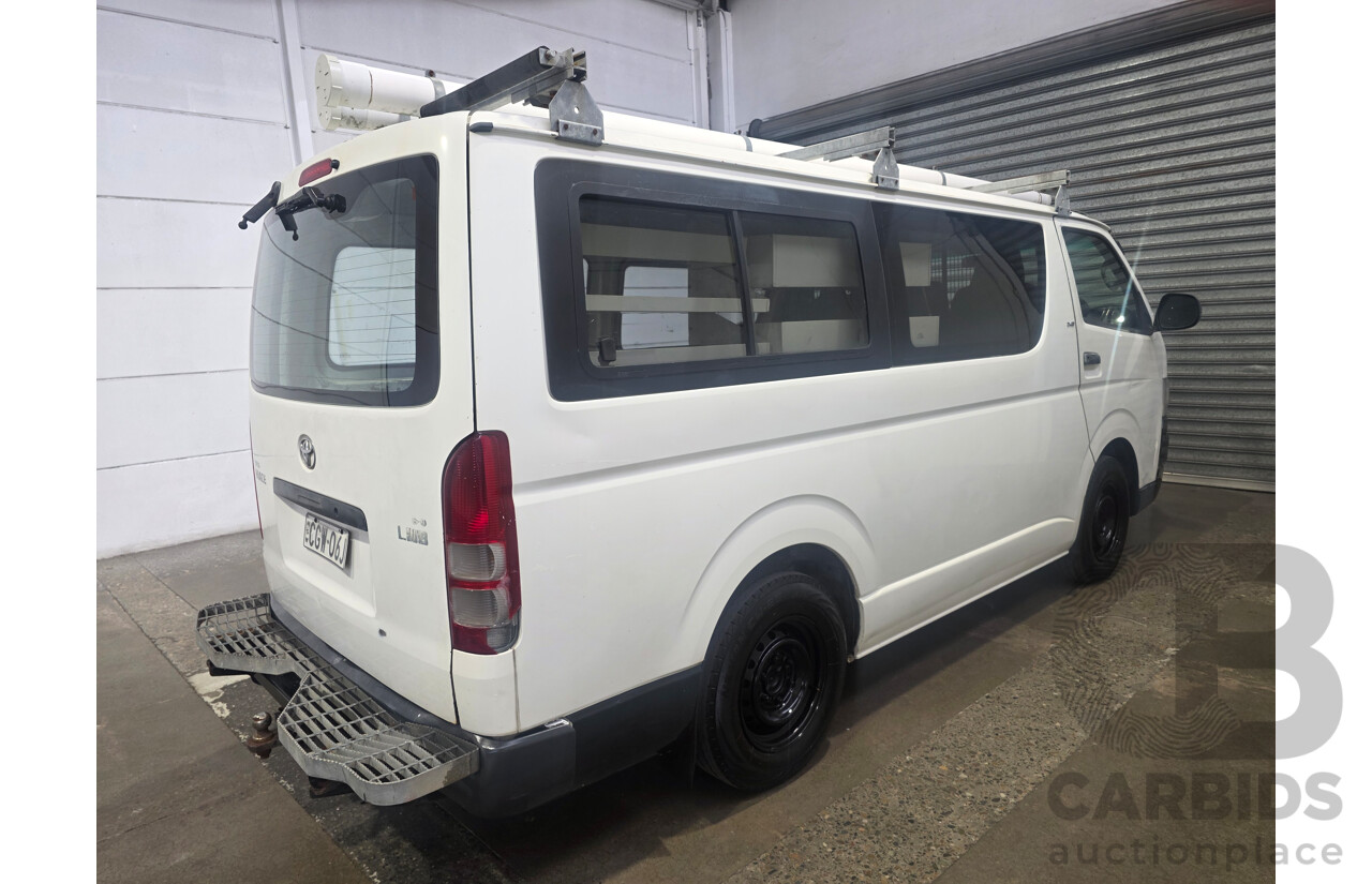 6/2008 Toyota Hiace LWB KDH201R MY07 Upgrade 4d Van White Turbo Diesel 3.0L