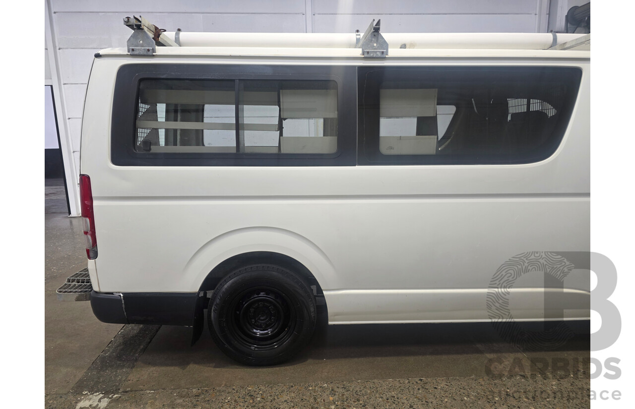 6/2008 Toyota Hiace LWB KDH201R MY07 Upgrade 4d Van White Turbo Diesel 3.0L