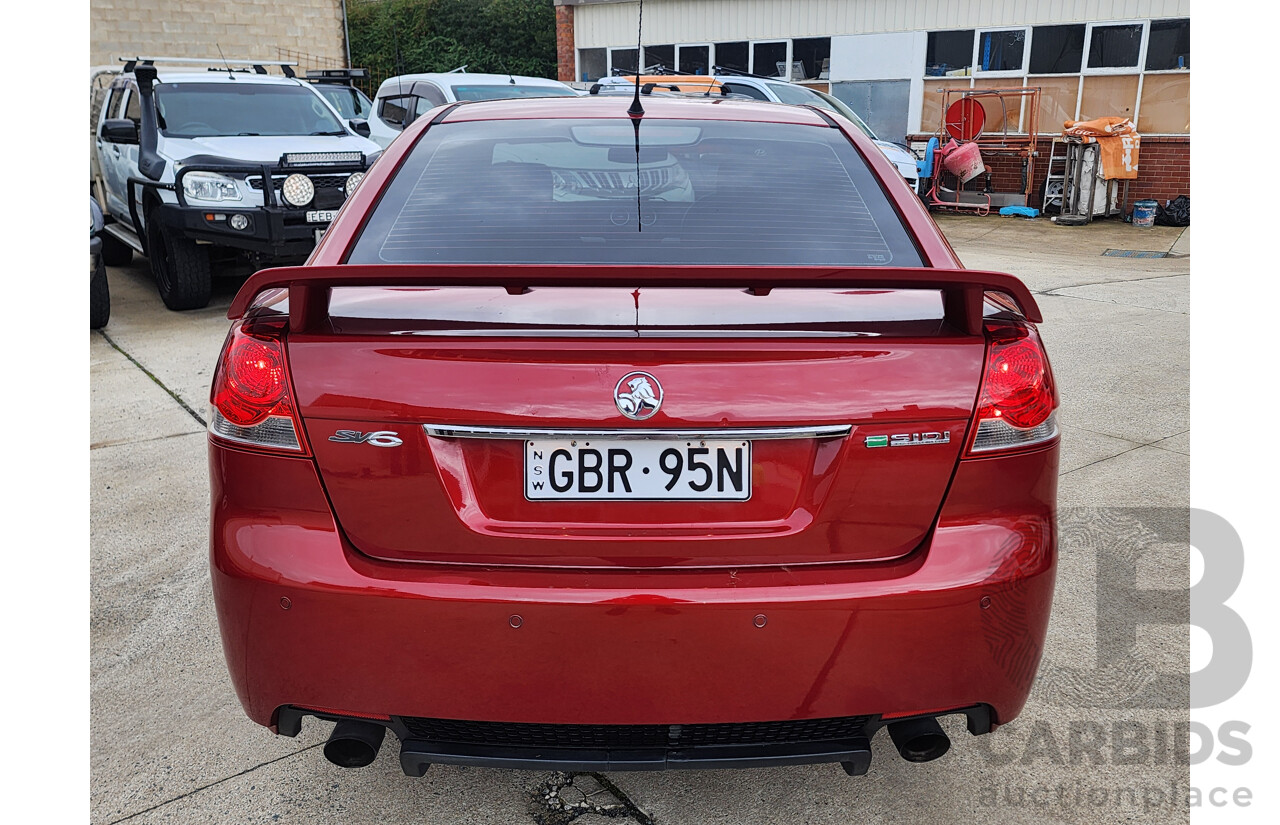 10/2010 Holden Commodore SV6 VE II 4d Sedan Red 3.6L