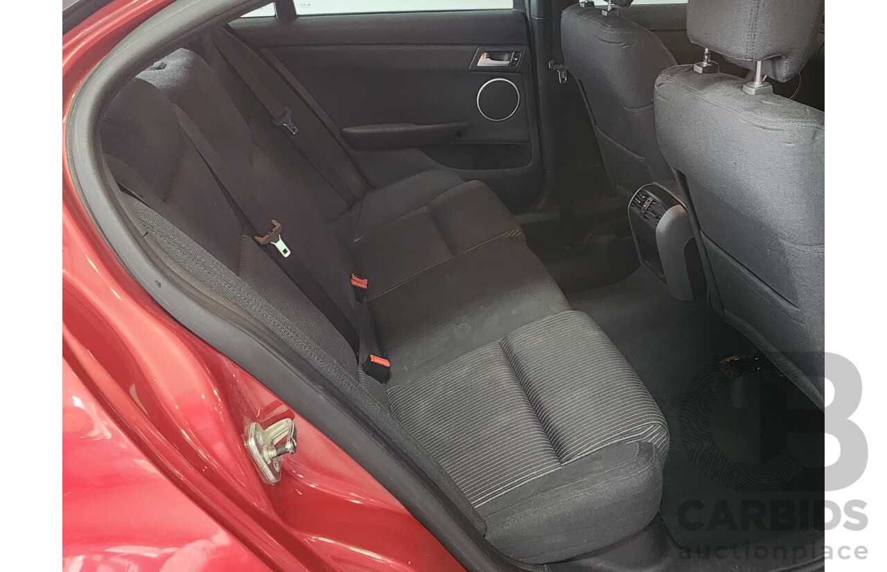 10/2010 Holden Commodore SV6 VE II 4d Sedan Red 3.6L