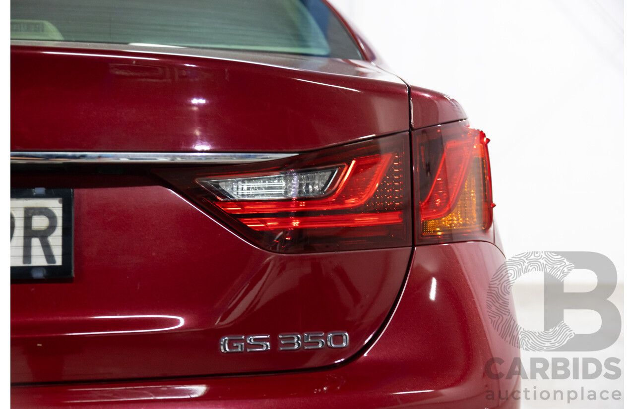 7/2012 Lexus Gs350 Luxury GRL10R 4d Sedan Riviera Red 3.5L
