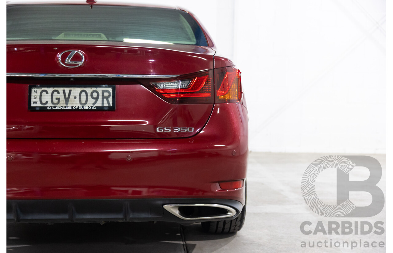 7/2012 Lexus Gs350 Luxury GRL10R 4d Sedan Riviera Red 3.5L