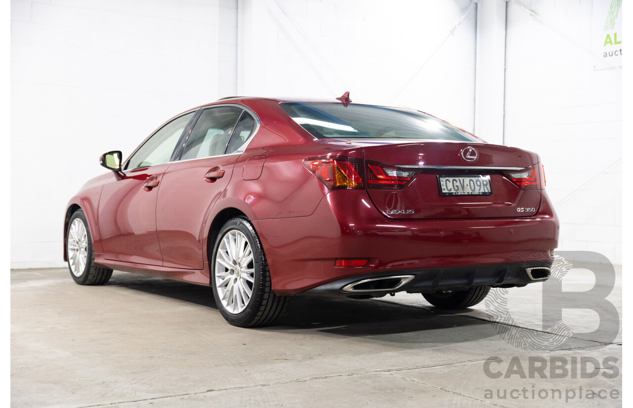7/2012 Lexus Gs350 Luxury GRL10R 4d Sedan Riviera Red 3.5L