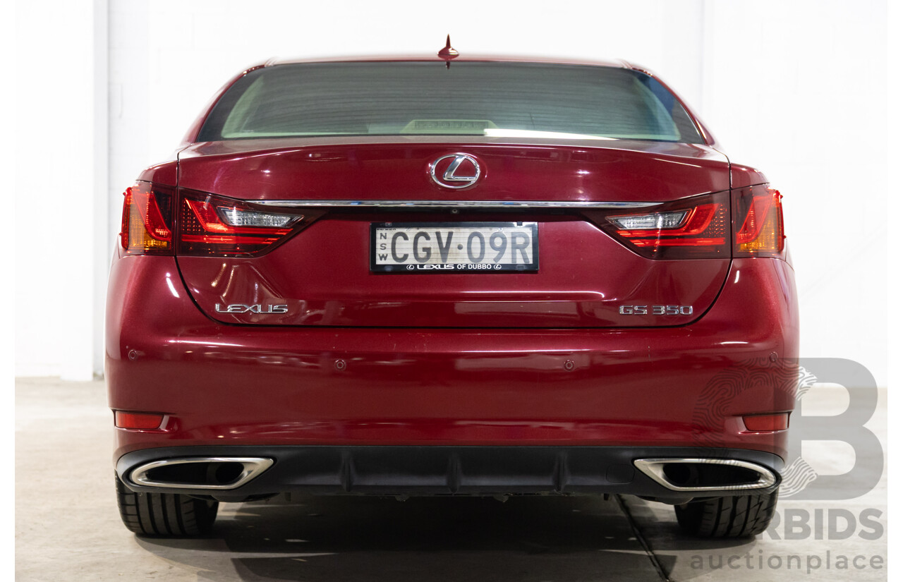 7/2012 Lexus Gs350 Luxury GRL10R 4d Sedan Riviera Red 3.5L