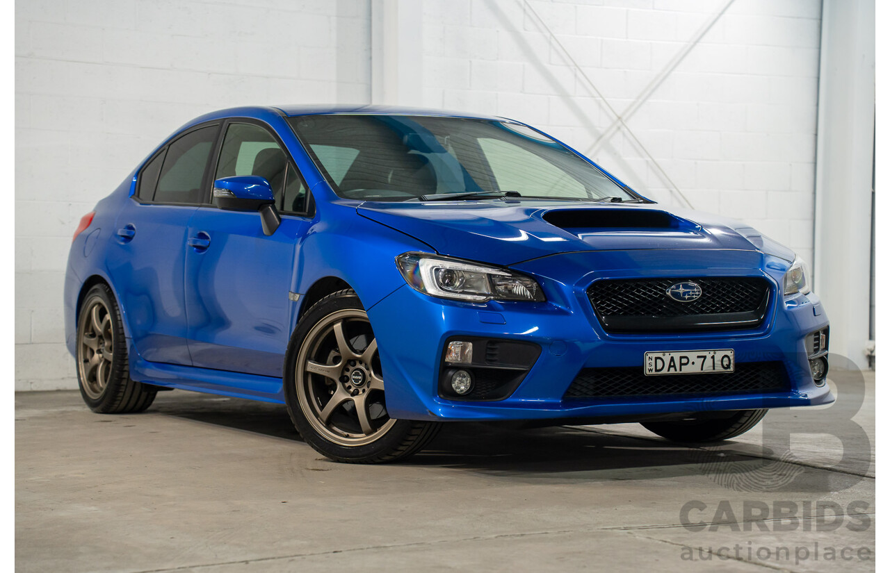 08/2015 Subaru WRX Premium (AWD) AWD MY16 4D Sedan Blue Turbo 2.0L