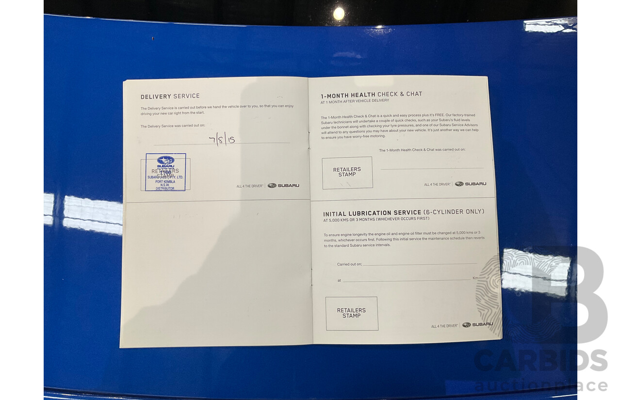 08/2015 Subaru WRX Premium (AWD) AWD MY16 4D Sedan Blue Turbo 2.0L