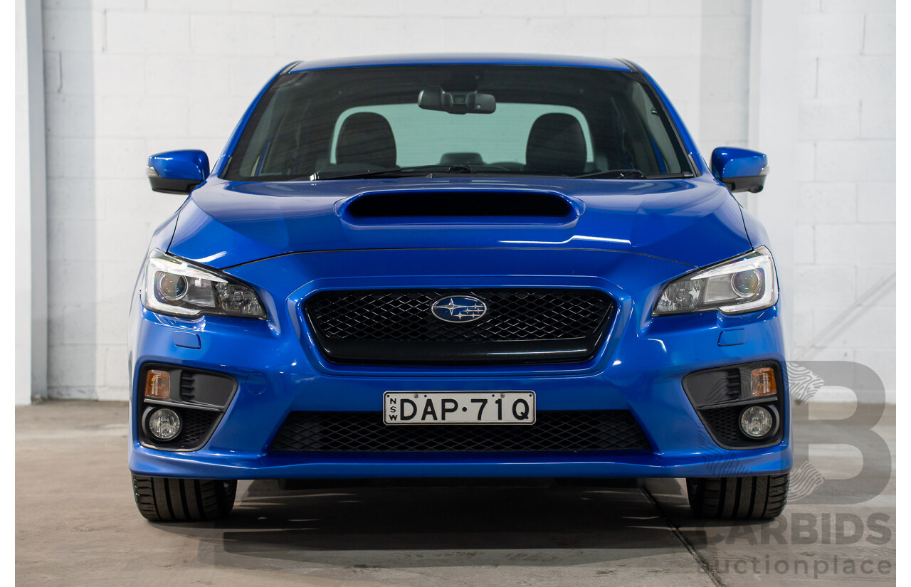 08/2015 Subaru WRX Premium (AWD) AWD MY16 4D Sedan Blue Turbo 2.0L