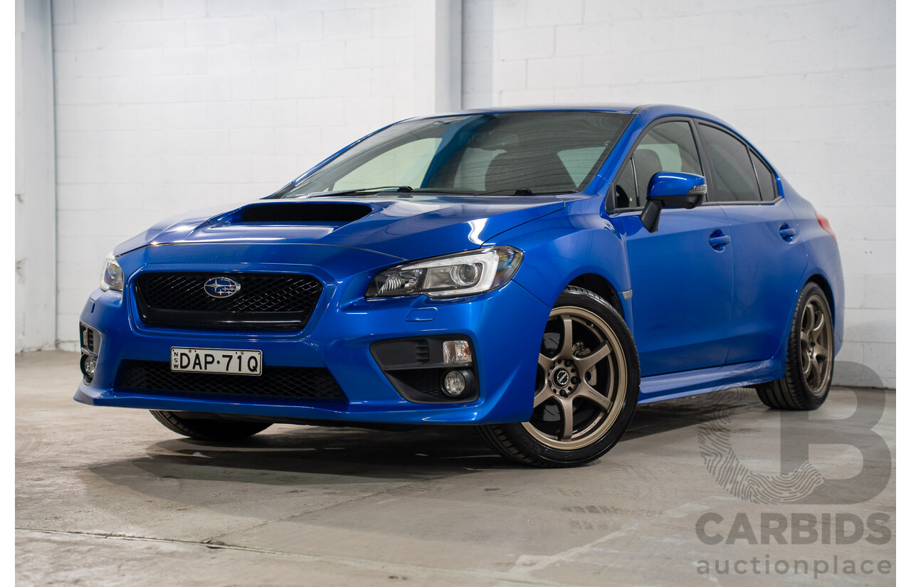 08/2015 Subaru WRX Premium (AWD) AWD MY16 4D Sedan Blue Turbo 2.0L
