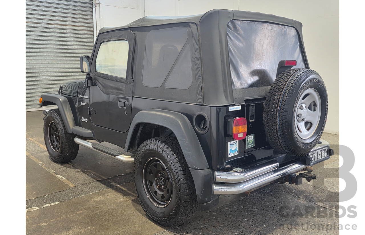 10/2002 Jeep Wrangler Sport (4x4) TJ 2d Softtop Black V6 4.0L