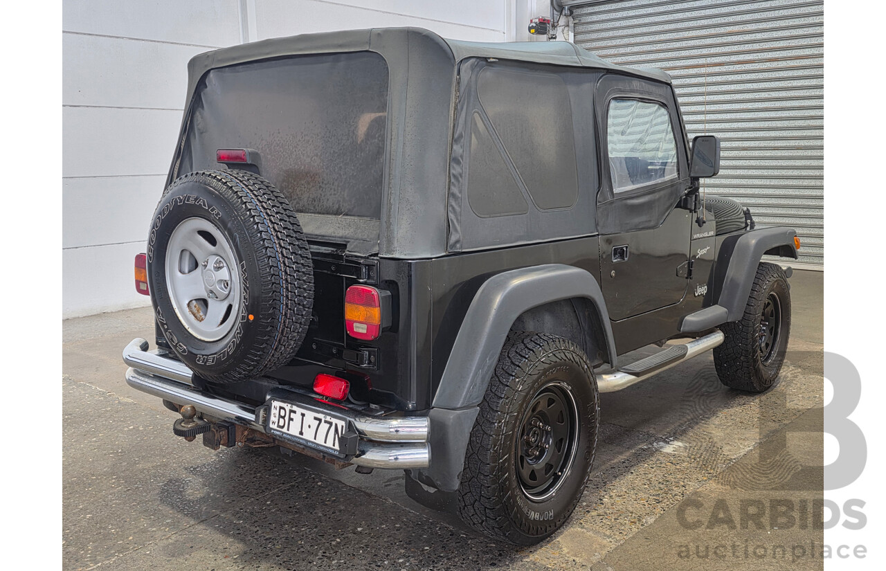 10/2002 Jeep Wrangler Sport (4x4) TJ 2d Softtop Black V6 4.0L