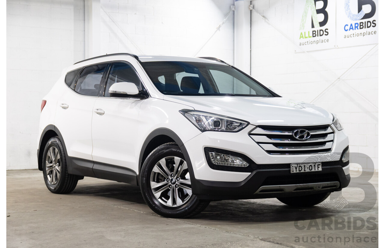 01/2015 Hyundai Santa Fe ACTIVE CRDi (4x4) AWD DM MY15 4D Wagon Creamy White Diesel Turbo 2.2L
