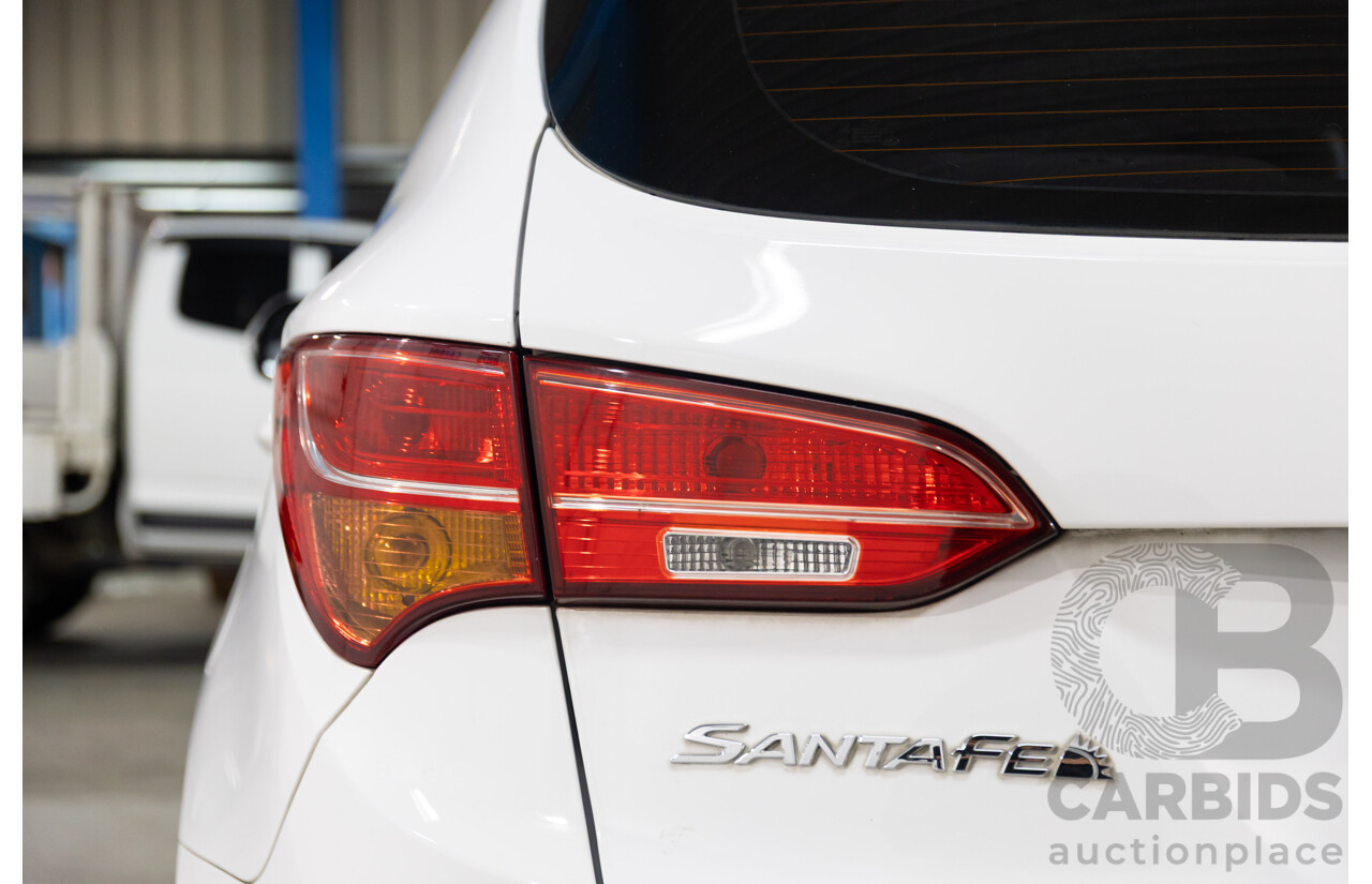 01/2015 Hyundai Santa Fe ACTIVE CRDi (4x4) AWD DM MY15 4D Wagon Creamy White Diesel Turbo 2.2L