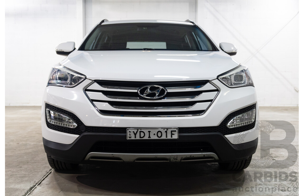 01/2015 Hyundai Santa Fe ACTIVE CRDi (4x4) AWD DM MY15 4D Wagon Creamy White Diesel Turbo 2.2L