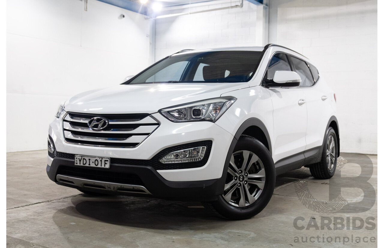 01/2015 Hyundai Santa Fe ACTIVE CRDi (4x4) AWD DM MY15 4D Wagon Creamy White Diesel Turbo 2.2L